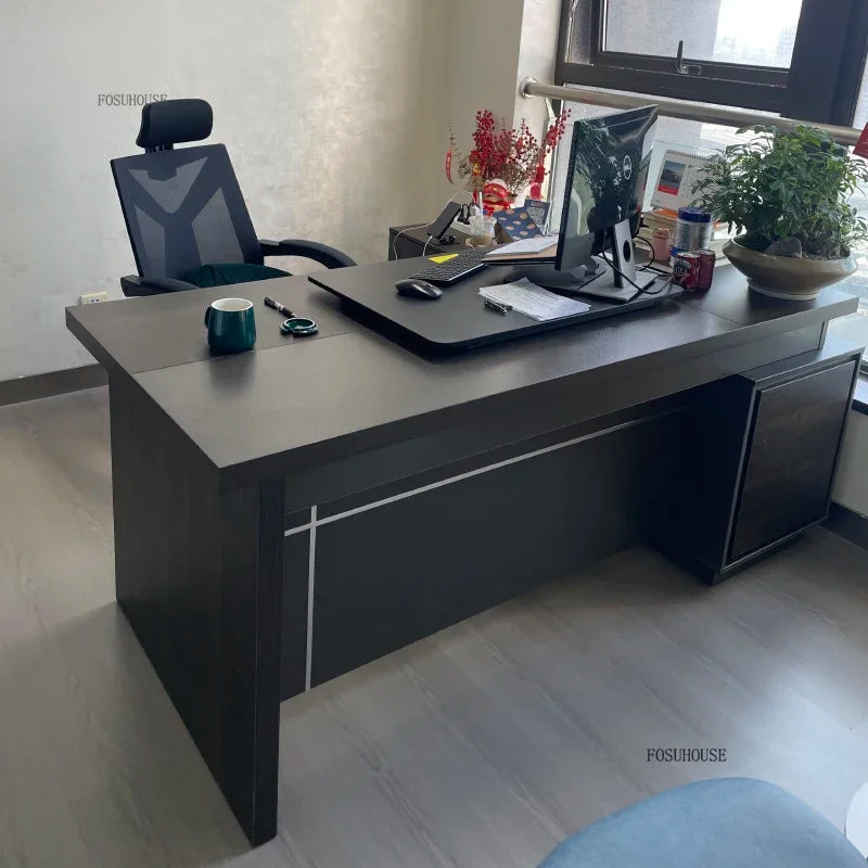 European Retro Boss Office Desks Modern Simple Company Staff Training Desk Office Furniture Nordic Designer Study Office Desk