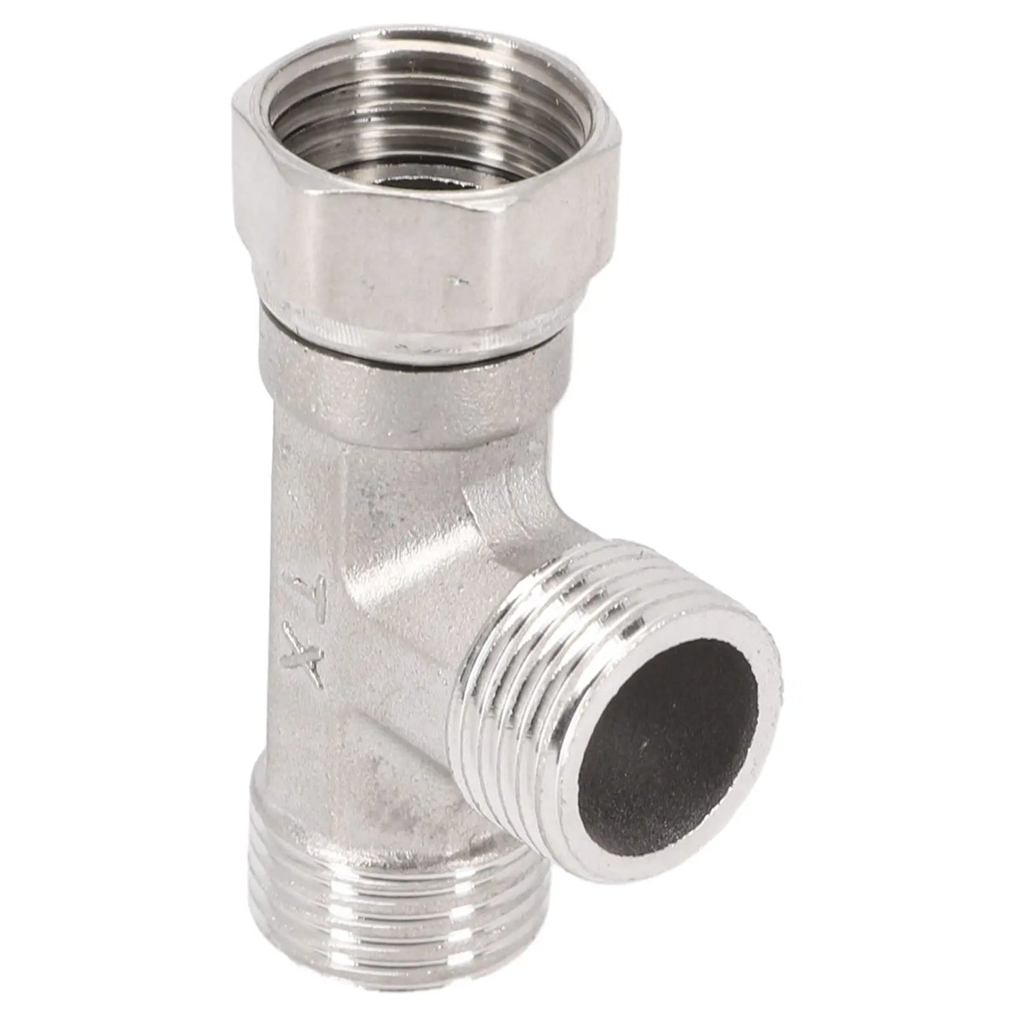 G1/2 3 Way T-Adapter Bathroom Shower Faucet Water Splitter Toilet Shower Valve Spray Nozzle Converter Stainless Steel