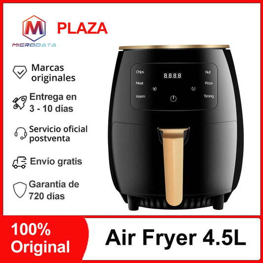 MicroData Air Fryer without Oil 4.5L 1400W Intelligent Deep Air Fryers Oven 360 Hot Air Circulation Cooker Smart Touch AirFryer