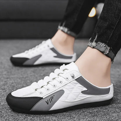 Classic Half Slippers for Men Casual Shoes Lat-soled Wild Man Shoes Male Sneakers Summer Breathable Soft Sole Men Slippers shoes