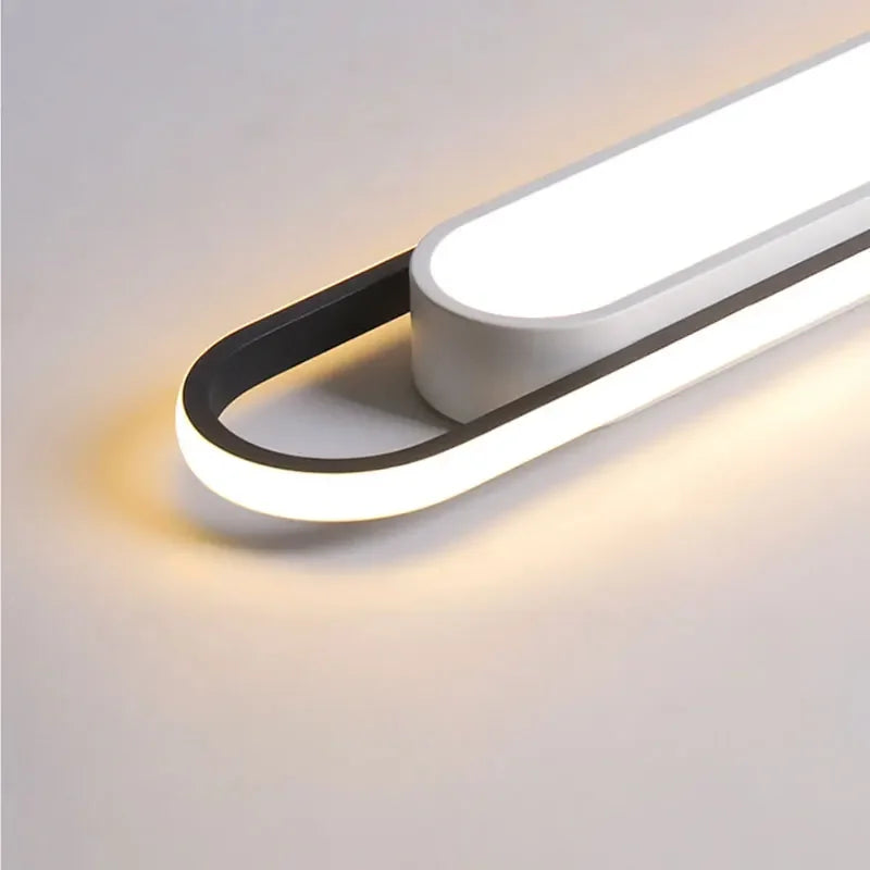 Living room, bedroom, study, human body sensing rectangular LED ceiling light, minimalist modern light, long strip, creative bal