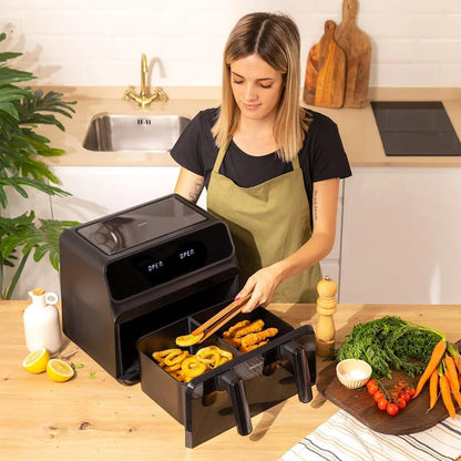 Cecotec Cecofry Advance 9000 Window 9L oil free air fryer digital Dietetics with movable partition wall dual temperature Window and perfecccook technology