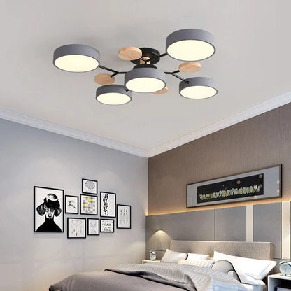 IRALAN Modern Ceiling pendant lamp three-color dimming macaron color ceiling pendant chandelier Lamps for room kitchen office