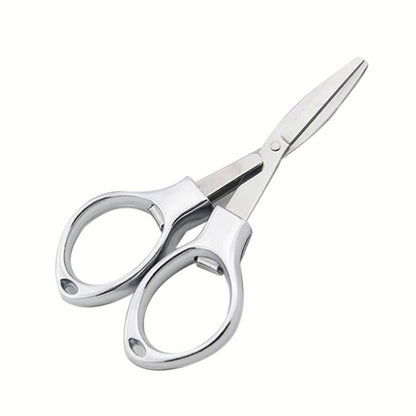 Mini Scissors Foldable Kitchen Bar Utensils 23g Makeup Scissors Portable Home Supplies Silver Stainless Steel Scissors Small Abs