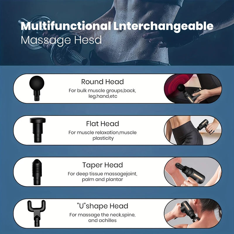 Fascia Gun Muscle Relaxation Massager Electric Vibration Massage Gun Professional Grade Neck Mask Gun