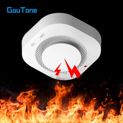 Gautone Independent Smoke Alarm Fire Protection Smokehouse Home Security System Smoke Detector