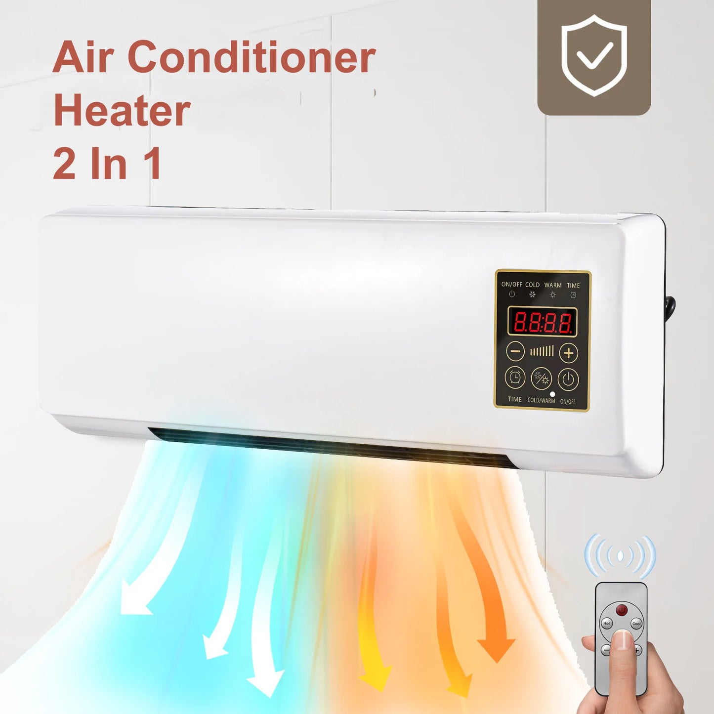 Portable Air Conditioner and Heater 2in1 Electric Heater Air Conditioning for Bedroom Heating and Cooling with Remote Controller