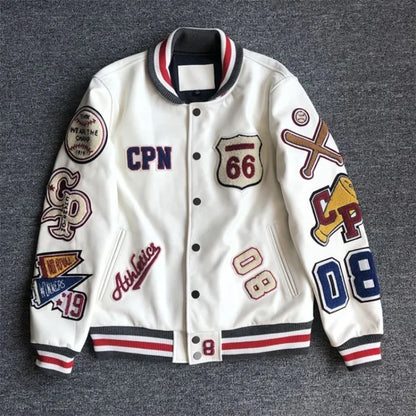 American Fashion Trend Letter Embroidery Jacket And Coat Men Y2K New Street Hip Hop Baseball Uniform Couple Casual Loose Jackets