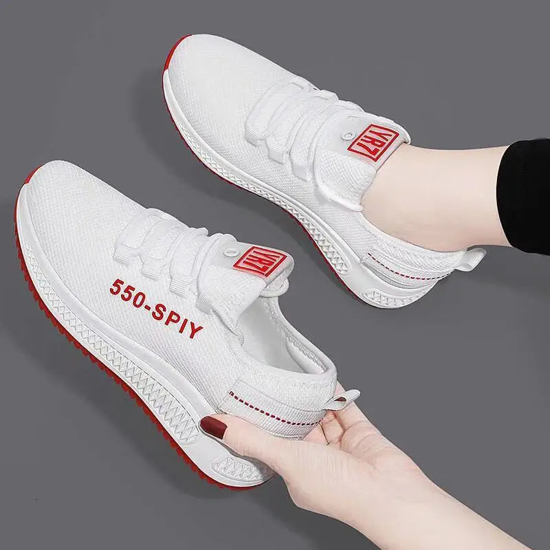 New leisure sports shoes for women in foreign trade, mesh breathable Korean style trendy shoes