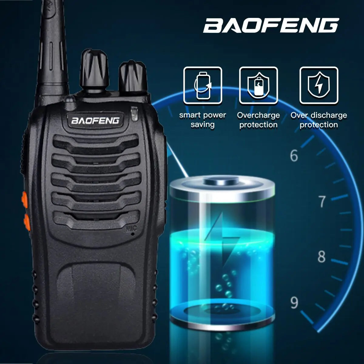 1PC/2PCS  Baofeng 888S Walkie Talkie BF-888S 5W Ham Two-Way Radio Set UHF 400-470MHz 16CH Walkie-Talkie Transceiver USB Charger