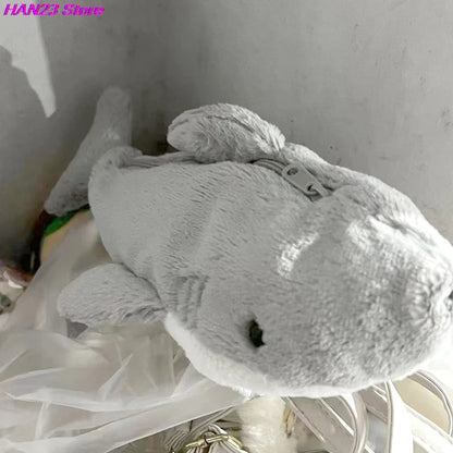 1PC Cute Plush Shark Pencil Case Student Stationery School Supplies Kawaii Doll Back To School Storage Bag Pen Bag Stationery