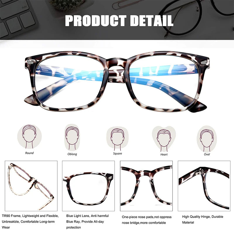 New Blue Light Blocking Kids Glasses Square Frame Eyewear Boys Girls Anti Blue Light Computer Eyeglasses