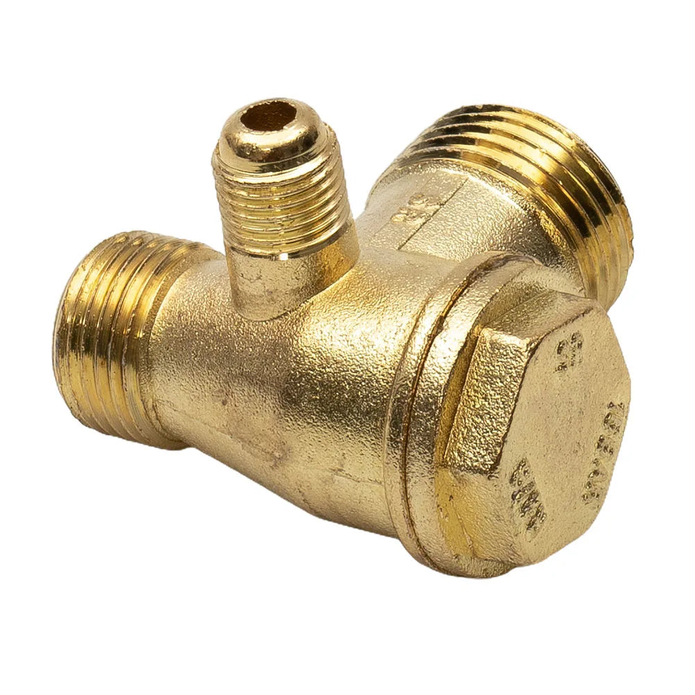 1pcs Male Thread Check Valve Connector With 3-Port Zinc Alloy For Air Compressor Parts Accessory 20mm/16mm/10mm