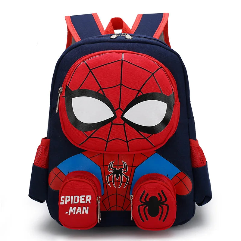 Disney Spiderman Backpacks Super Heroes Student School Bag Cartoon 3d Stereo Kindergarten Backpack Children's Travel Bag Gift