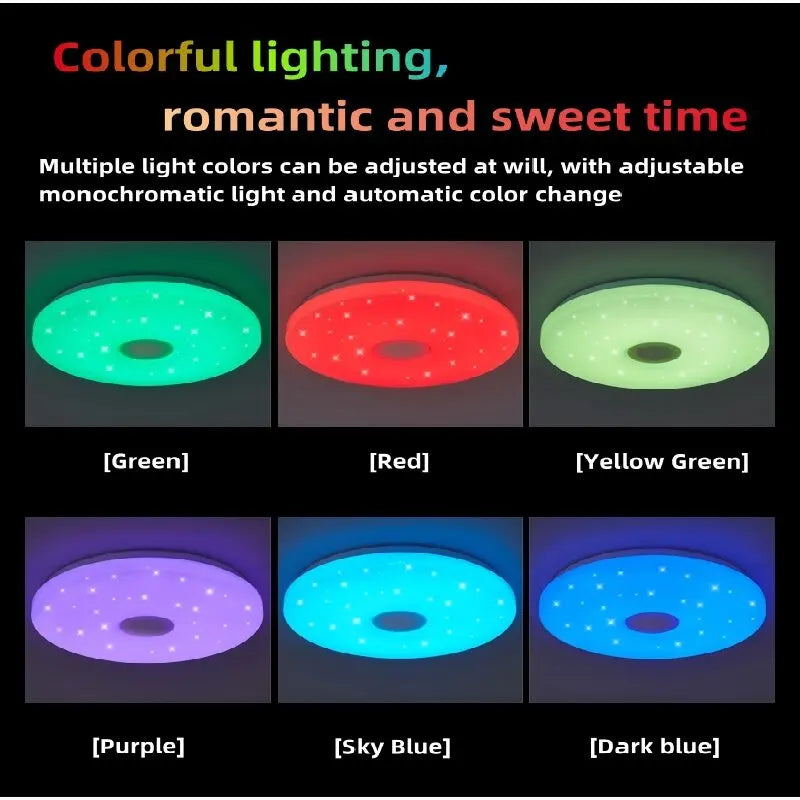 RGB 36W LED Ceiling Lamps  APP  Bluetooth Music light remote control Remote  Dimmable 220V Bedroom Indoor Decoration Lustre