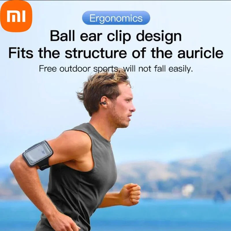 Xiaomi Ear-Clip Bluetooth-compatible Headphones Bone Conduction Earphone Wireless Earbuds 3D Surround Stereo Bass Sports Headset