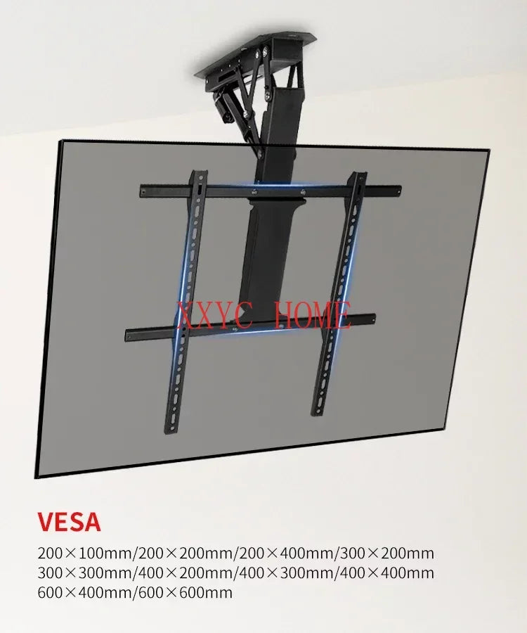 Motorized Electric Ceiling TV Lift Drop Down Flip Fold Down with Motor from the Hidden Ceiling TV Mount Bracket Remote Control