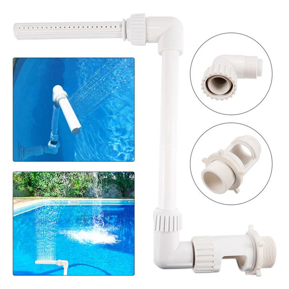 Swimming Pool Waterfall Fountain Kit PVC Feature Water Spay Pools Spa Decorations Easy Install Swimming Pool Accessories