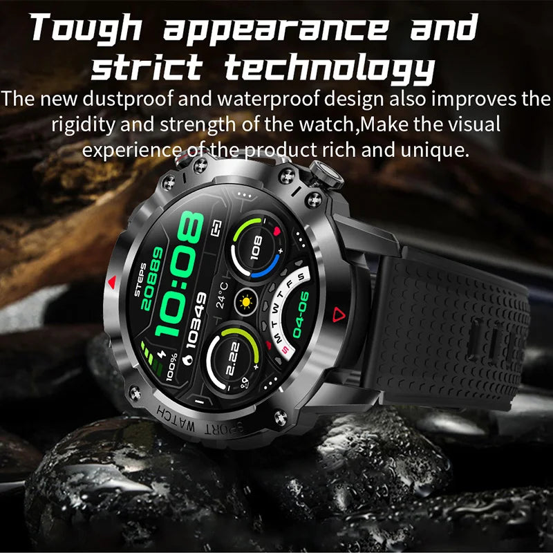 MASX KR10 smart watch 1.39'' ultra high definition Display 450mAH bluetooth call Military-grade Toughness Waterproof Sport watch