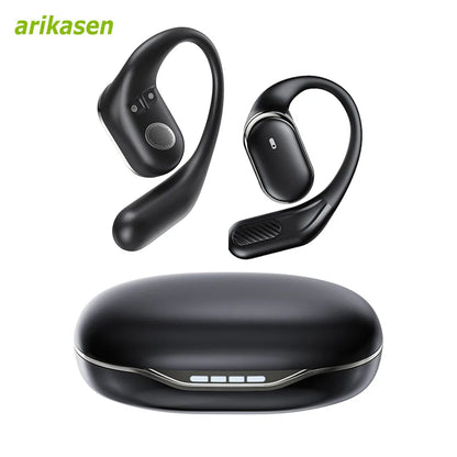 Bluetooth 5.4 Headphones Wireless Open Ear Earbuds 60 Hrs Playtime Dual Mic Clear Call Sports Air Conduction Headphones Earphone