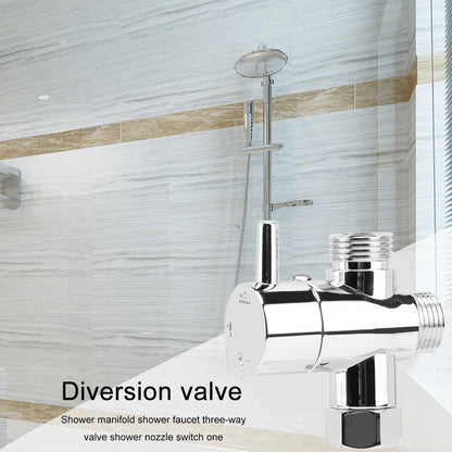 3 Way Shower Head Diverter Valve G1/2 Three Function Switch Adapter Connector Head faucet Bathroom Accessories