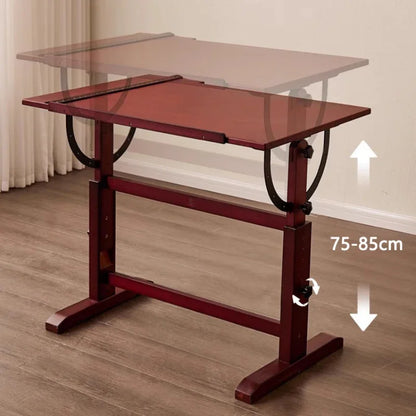 Dedicated Painting Solid Wood Drawing Table Adjustable for Architectural Designers Workbench Studio Office Desks 이동식 책상 사무실