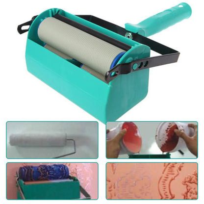 Roller And Patterned Paint Machine Wall Tools 5" Rubber Roller Brush Tool Set 3D Pattern Wallpaper Room Decor Painting Machine