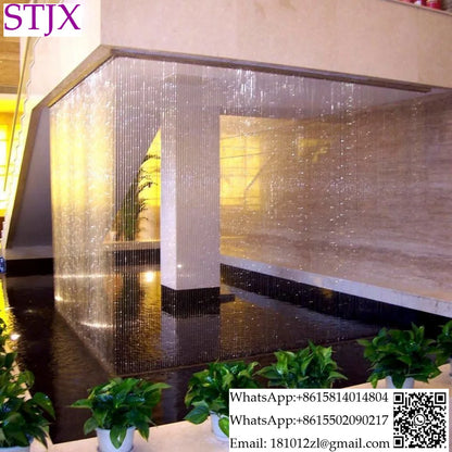 Customized pull wire water curtain digital water curtain wall waterfall screen water curtain landscape fiber optic waterscape