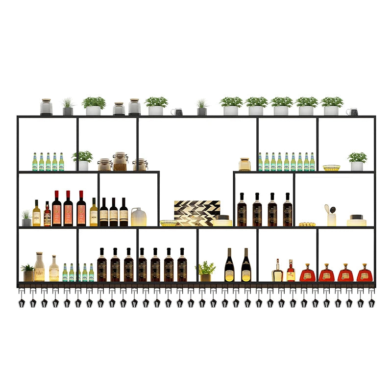 Inverted Holder Unique Bar Cabinet Hanging Display Restaurant Modern Wine Cabinets Metal Cremalheira De Vinho Bar Accessories