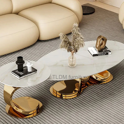 Luxury White Coffee Tables Modern Design Minimalist Nordic Side Table Legs Metal Irregular Table Basses De Salon Home Furniture