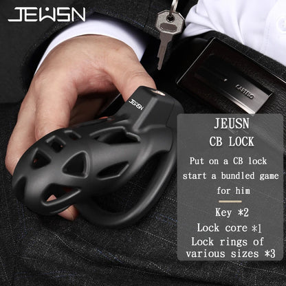 Jeusn Male Chastity Cage Sex Toys Discreet Sissy Femboy Chastity Cock Cage Device Penis Rings Male With 3 Size Men'S Adult Goods