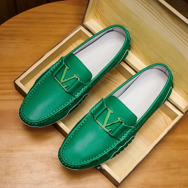 Mens Leather Shoes Loafers Luxury Moccasins High Quality Flat Flats Designer Man Male Men Shoes Flats Driving Shoes for Men