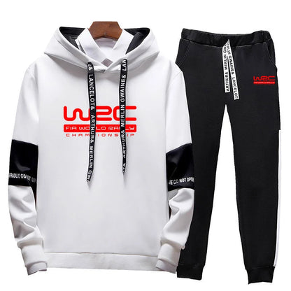 World Rally Championship WRC Spring and Autumn New Men Fashion Lace-up Sets Printing Hoodie Leisure Trousers Two-piece Suits