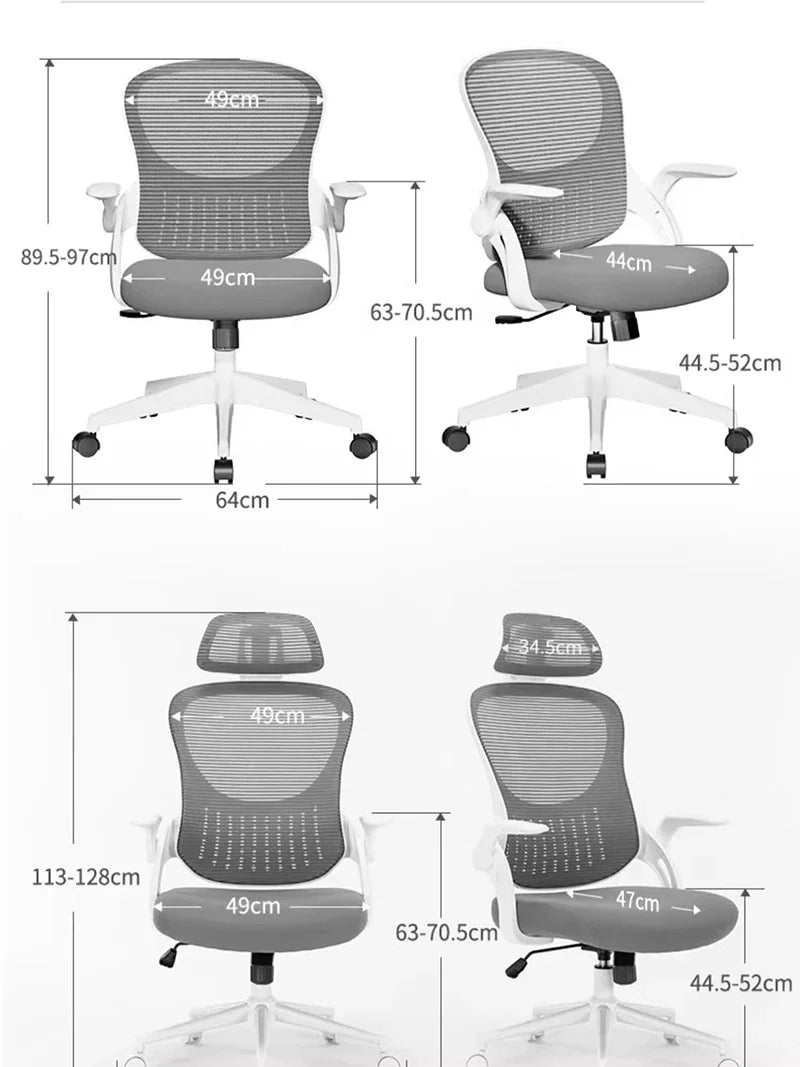 Lounge Comfort Office Chair Sedentary Mobile Student Home Bedroom Gaming Chair Vanity Silla De Escritorio Office Furniture Wall