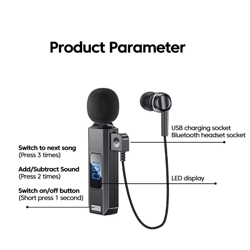 M1 Microphone Wireless Bluetooth Earphones Sports Sweatproof  High Fidelity High-Definition Call Noise Cancelling Earphones