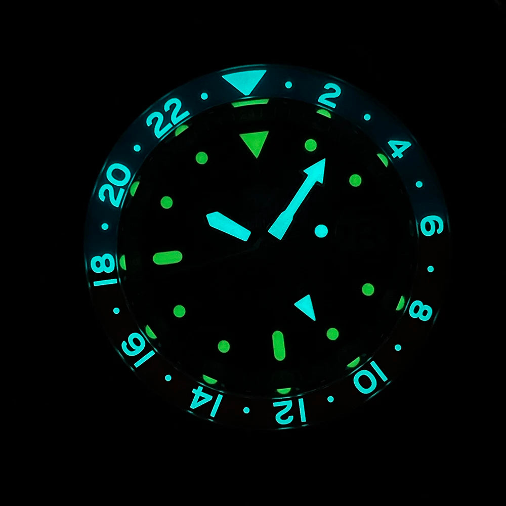 NH34 Movement New Watch 2023 Four Hands G M T STEELDIVE 41MM SD1994L C3 Super Luminous 300M Waterproof Mens Dive Watch Timepiece