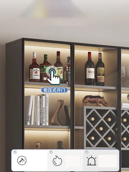 Luxury Design Wine Cabinet Wooden Bar Shelf Collect Storage Bookcase Wine Cabinet Gabinete Gamer Bar Vitrinas Bar Furniture Club