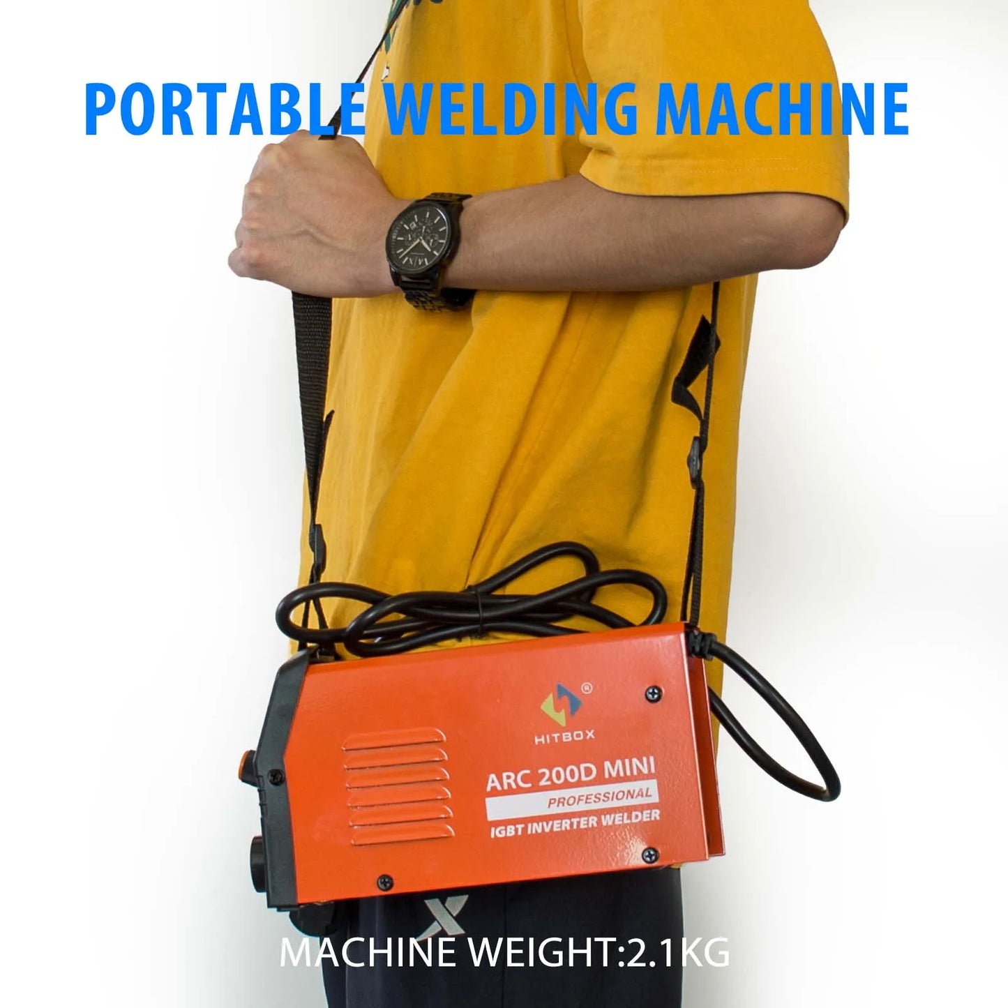 HITBOX MINI Welding Machine  2 in 1 MMA&LIFT TIG 200A LCD Digital Display Inverter Soldering Iron/Hot Start, Arc Force