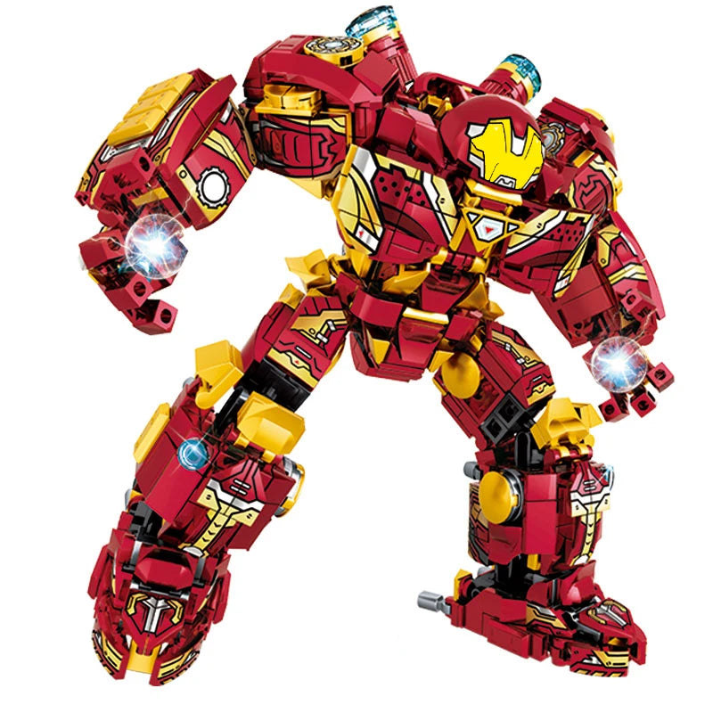 Superheroes Mecha Building Blocks Toys for Boys Super Armor Robot Model Military Warrior Action Figures Gifts for Kids Children