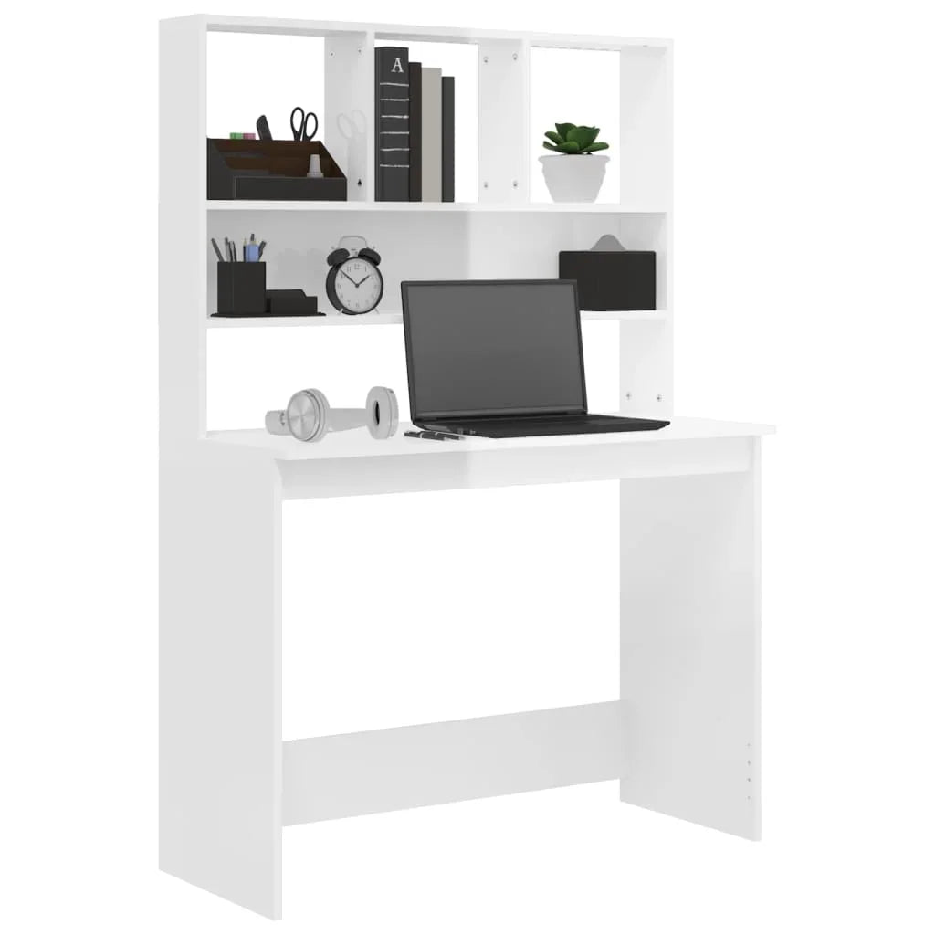 Office and shelves shiny white 102x45x cm wood engineering Nordic study Table Pc Gamer computer desk home office furniture