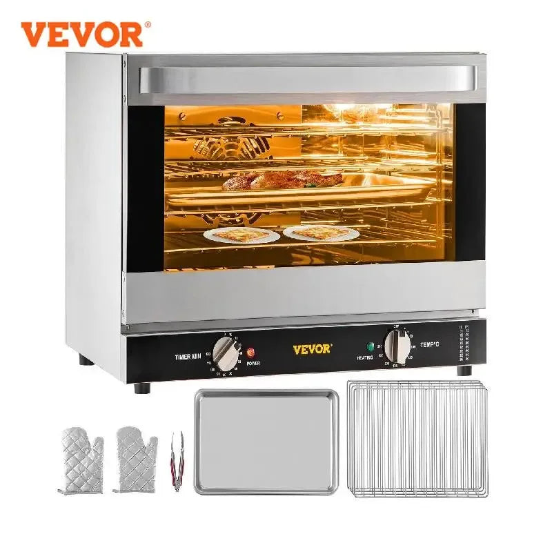 VEVOR 47L 66L Electric Oven Commercial Multifunction Countertop 3/4-Layer Baking Machine Home Toaster Pizza Convection Oven