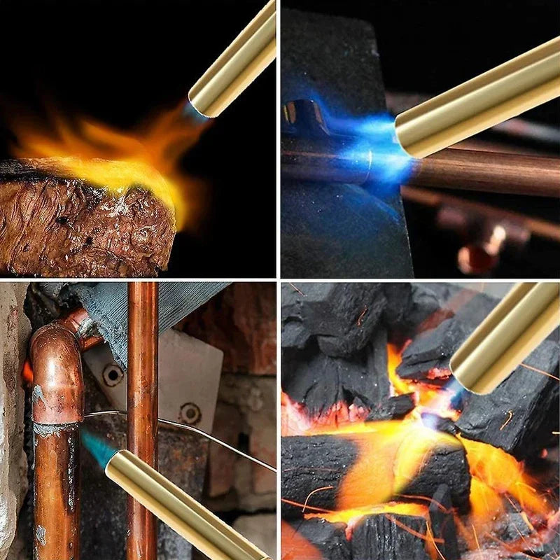 Welding Torch Gas Burner Flame Gun High Temperature Brass Copper Gas Torch Brazing Solder Propane Welding Plumbing BBQ Brazing