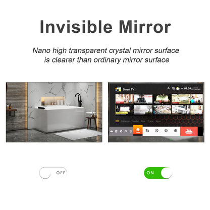 Souria 27 inches Smart Touchscreen Mirror LED Television Touch Panel Bathroom Waterproof WiFi Built in Shower TV Hotel Shower