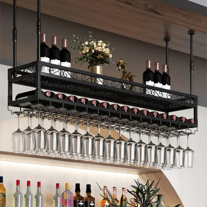 Shelves Minimalist Furniture Kitchen Storage & Organization Industrial Bar Bar Whiskey Display Salon Luxe Home Cabinet Liquor