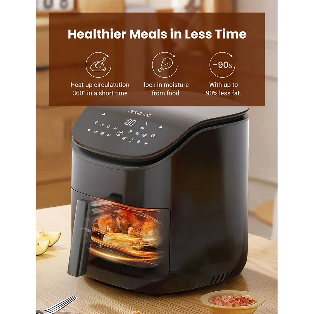 Proscenic T20 1500W Multifunctional Air Fryer 10-in-1 Functions 3.5L Capacity 12 Presets Functions Online Recipes Touch Display