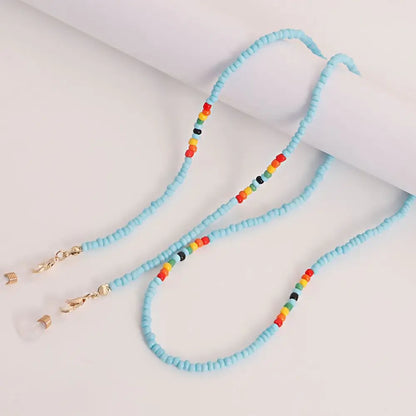 Sunglasses Masking Chains for Women Colorful Rice Beads Eyeglasses Accessories New Fashion Lanyard on Necklace