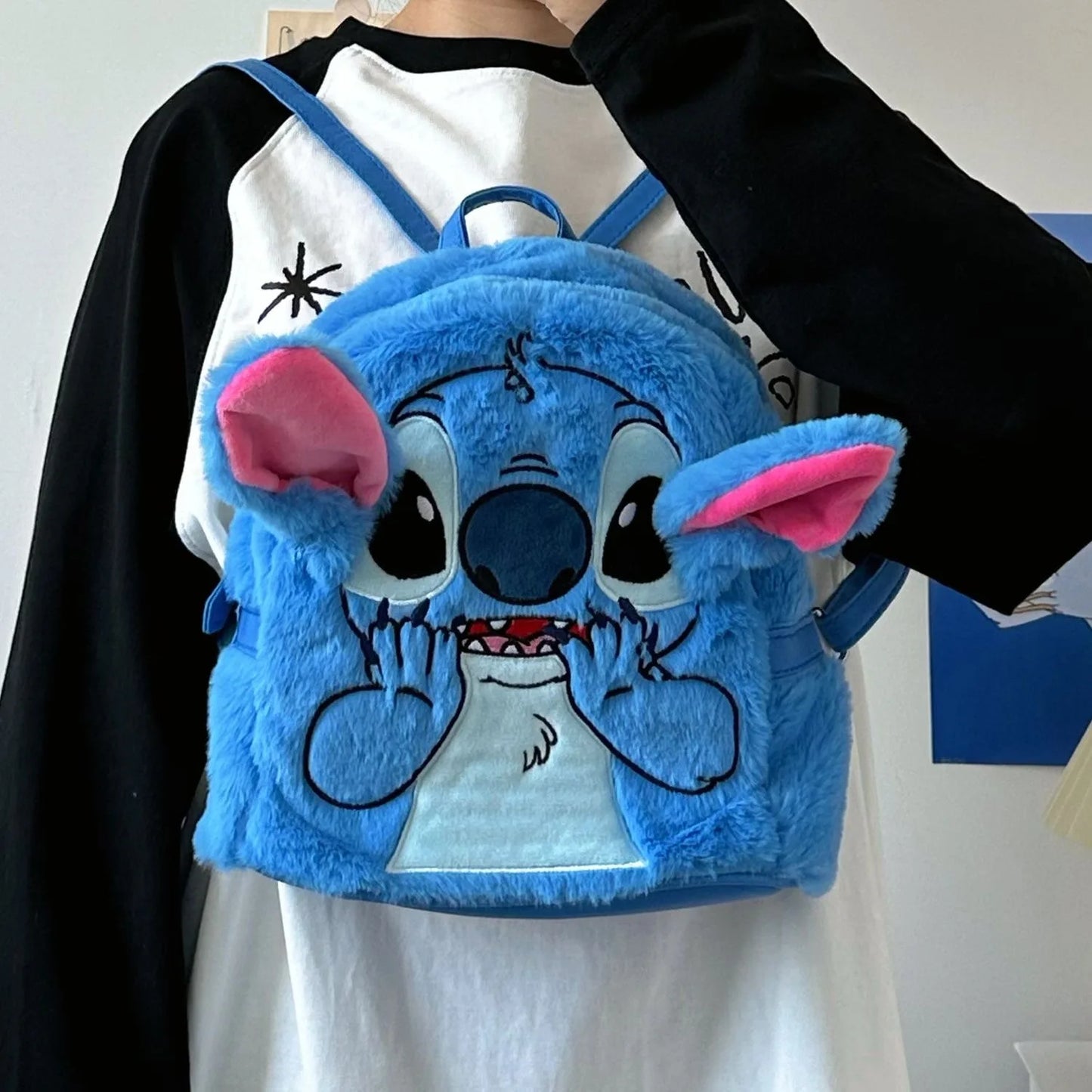 Disney cartoon Stitch New Kids Backpack Mini Schoolbag Girls and Boys Cute Shoulder Bag