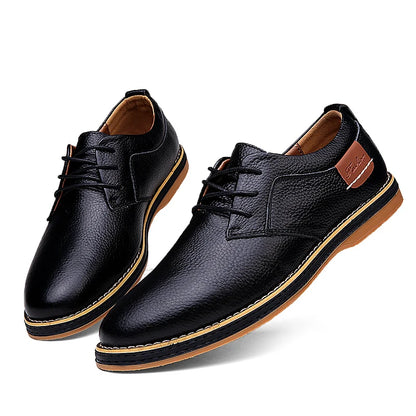 Men Oxfords Genuine Leather Dress Shoes Brogue Lace Up Italian Mens Casual Shoes Luxury Brand Moccasins Loafers Plus Size 38-48