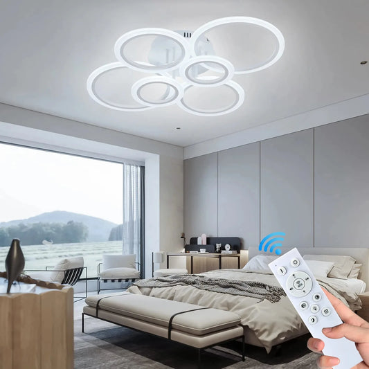 Modern LED chandelier with remote control home lighting ring ceiling chandelier living room bedroom lighting chandelier