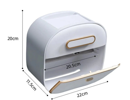 Paper Towel Holder No Drill Paper Towel Holder Roll Paper Storage Waterproof Multi-function Drawer Box Toilet Accessories